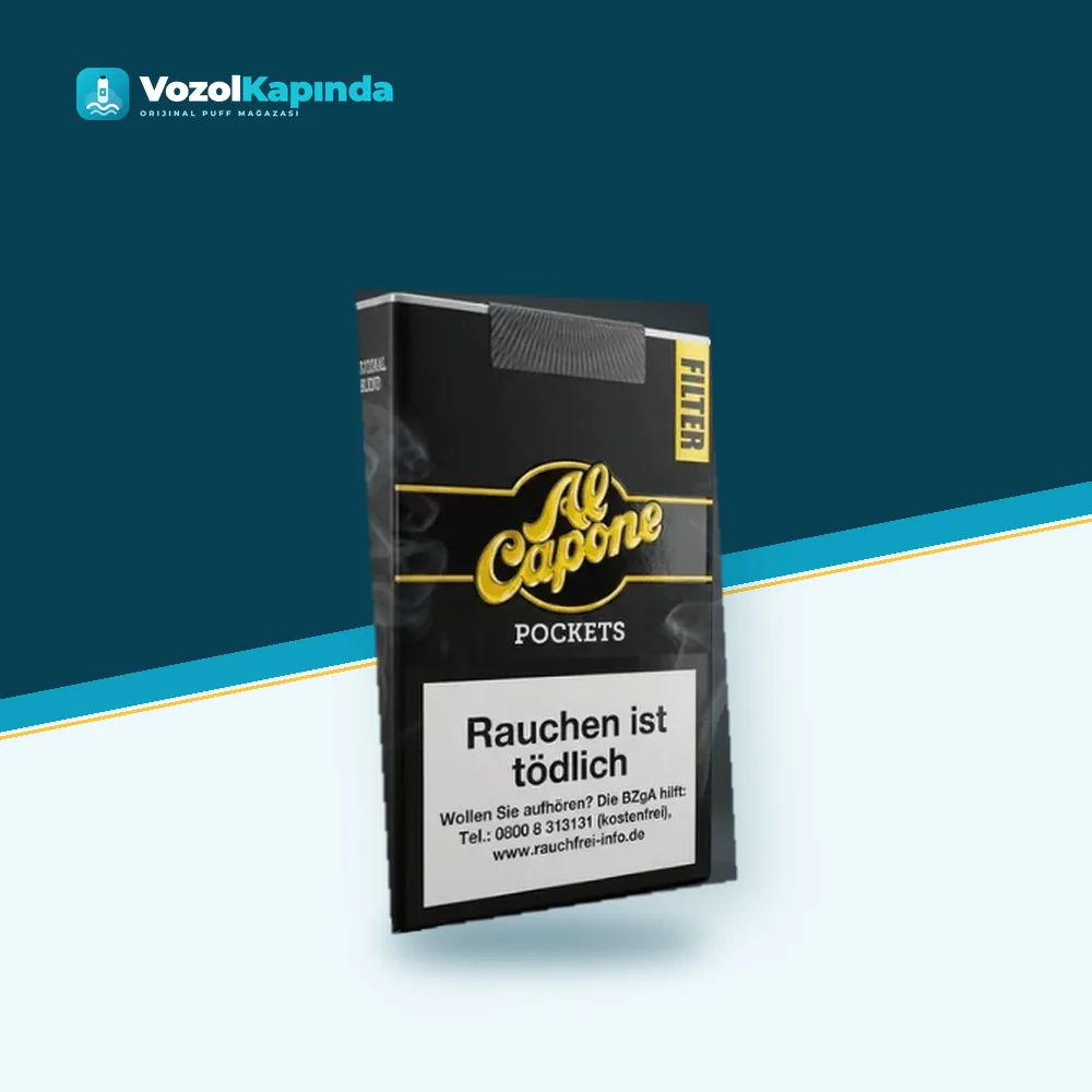 Al Capone Filter Pocket Sigarillo Tatlı Tütün Ürün Görseli Al Capone Filter Pocket Sigarillo Tatlı Tütün ürün görseli, orijinal sigarillo