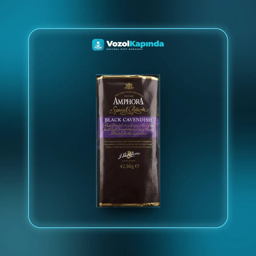 Amphora Black Cavendish Pipo Tütünü 42.5gr satın al, Vozol Kapında