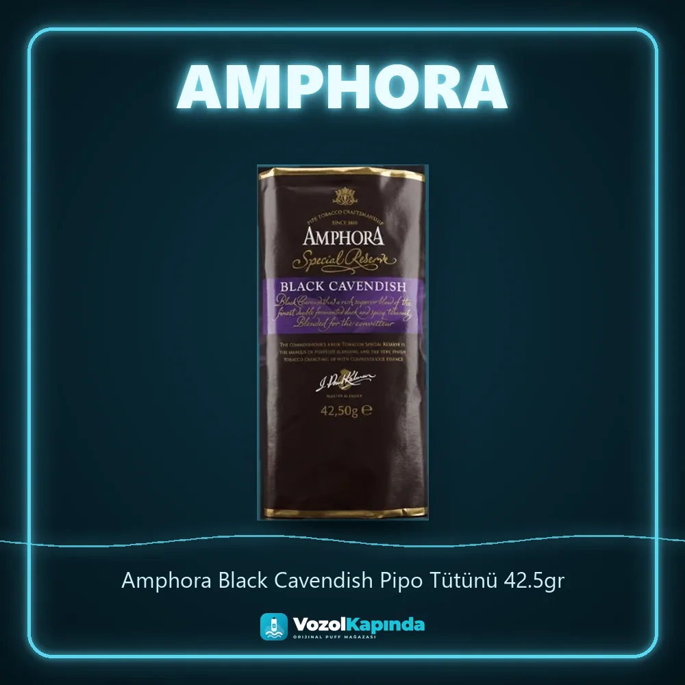 Amphora Black Cavendish Pipo Tütünü 42.5gr özellikleri: orijinal ürün, kapıda ödeme, gizli paket