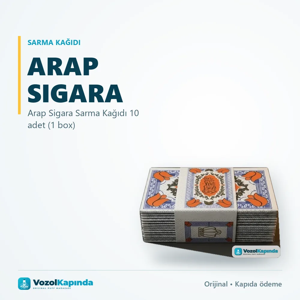 Arap Sigara Sarma Kağıdı 10 adet (1 box) özellikleri: orijinal ürün, kapıda ödeme, gizli paket