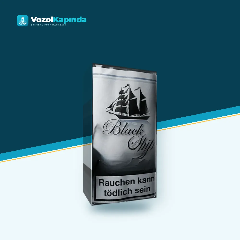 Black Ship Gold Blend Vanilla Pipo Tütünü Ürün Görseli Black Ship Gold Blend Vanilla Pipo Tütünü ön yüz görseli, orijinal ambalaj