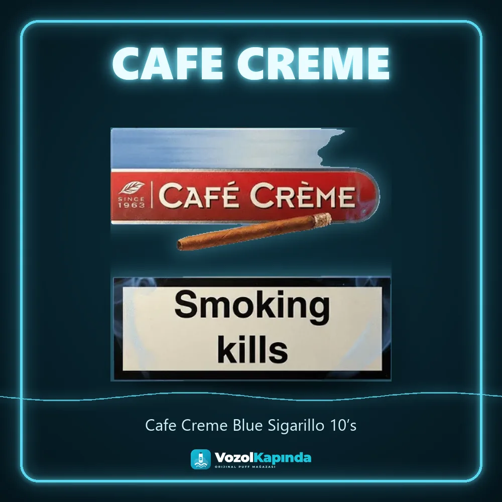 Cafe Creme Blue Sigarillo 10’s Özellikleri Cafe Creme Blue Sigarillo 10’s bilgi kartı, orijinal sigarillo