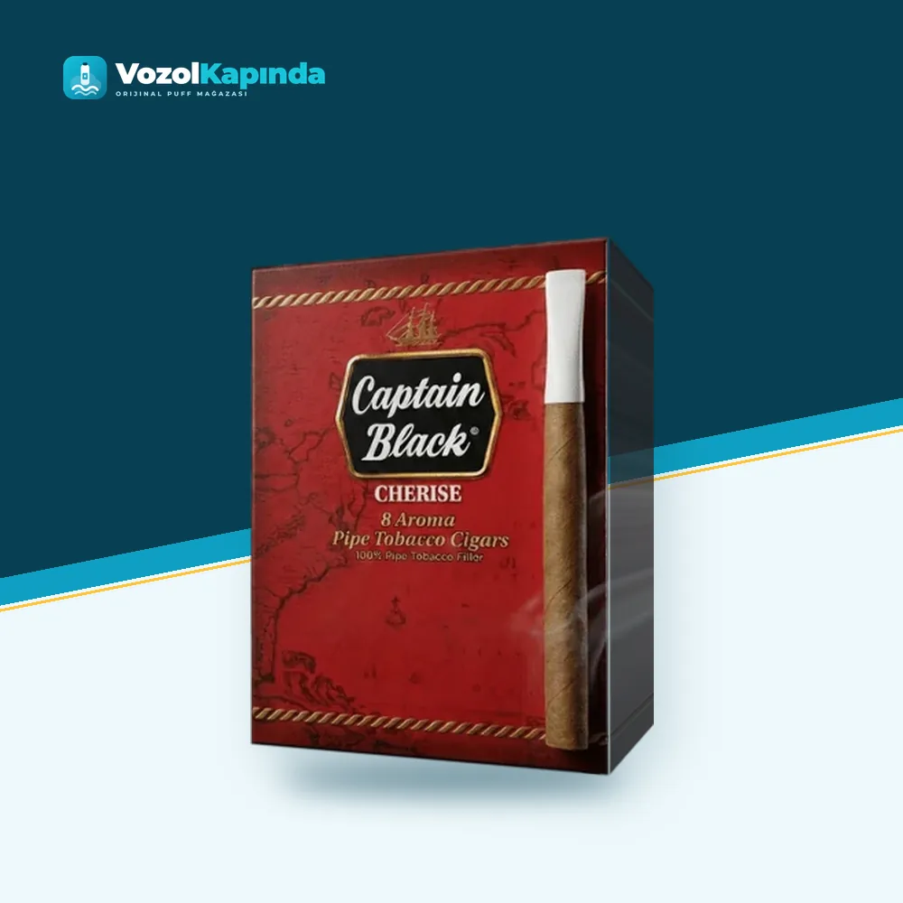 Captain Black Cherise Puro Vişne Aromalı Orijinal Ambalaj Captain Black Cherise Puro Vişne Aromalı paket görünümü