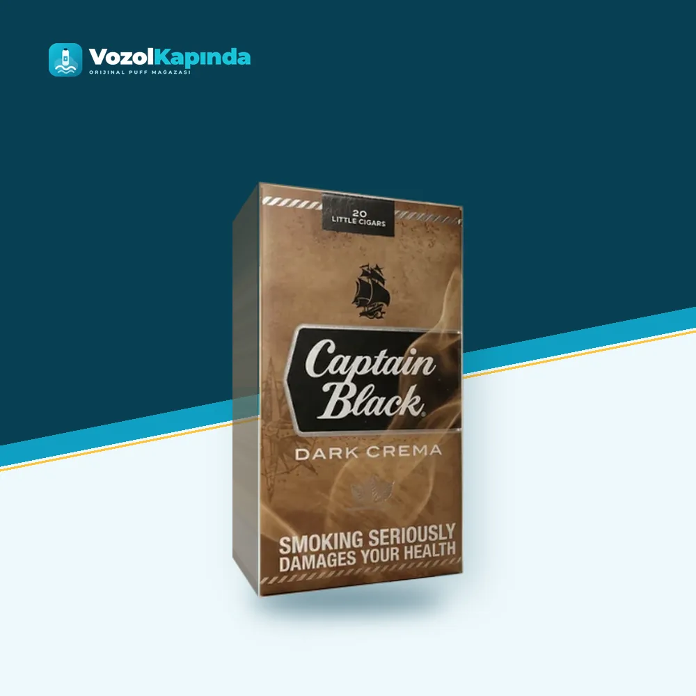 Captain Black Dark Crema İthal Sigara ön yüz görseli, orijinal ambalaj