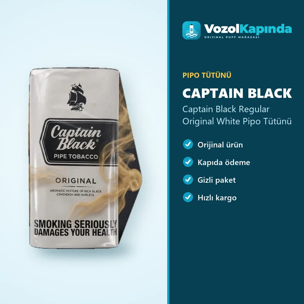 Captain Black Regular Original White Pipo Tütünü Sipariş Bilgileri Captain Black Regular Original White Pipo Tütünü bilgi kartı, orijinal pipo tütünü