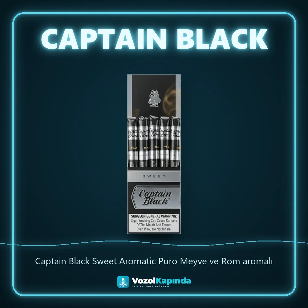 Captain Black Sweet Aromatic Puro Meyve ve Rom aromalı Sipariş Bilgileri Captain Black Sweet Aromatic Puro Meyve ve Rom aromalı sipariş avantajları: kapıda ödeme ve gizli paket