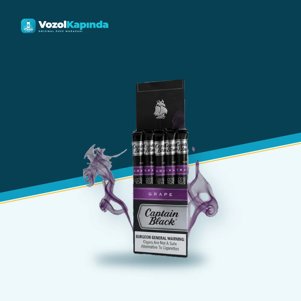 Captain Black Sweet Grape Puro Üzüm Aromalı Ürün Görseli Captain Black Sweet Grape Puro Üzüm Aromalı paket görünümü