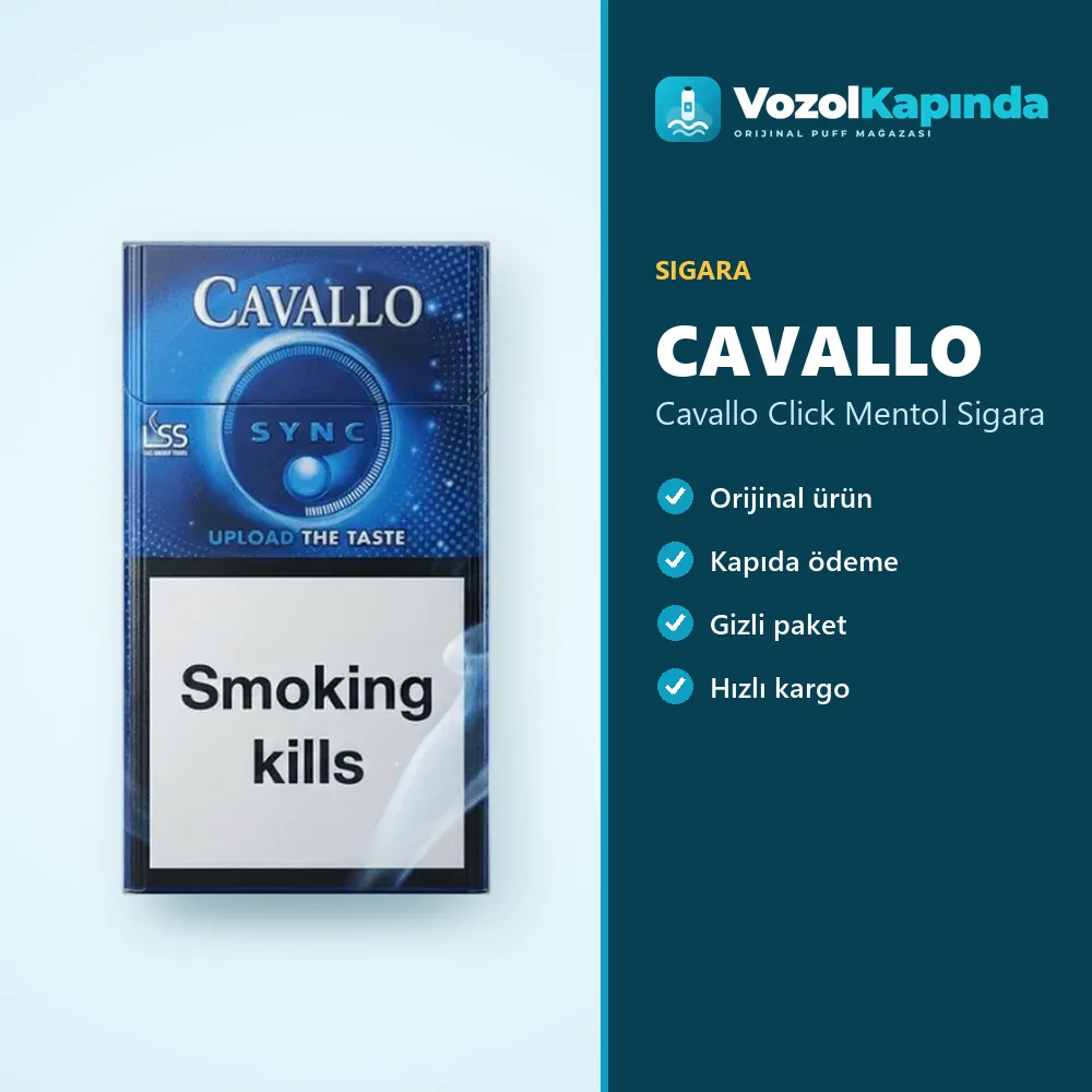 Cavallo Click Mentol Sigara özellikleri: orijinal ürün, kapıda ödeme, gizli paket