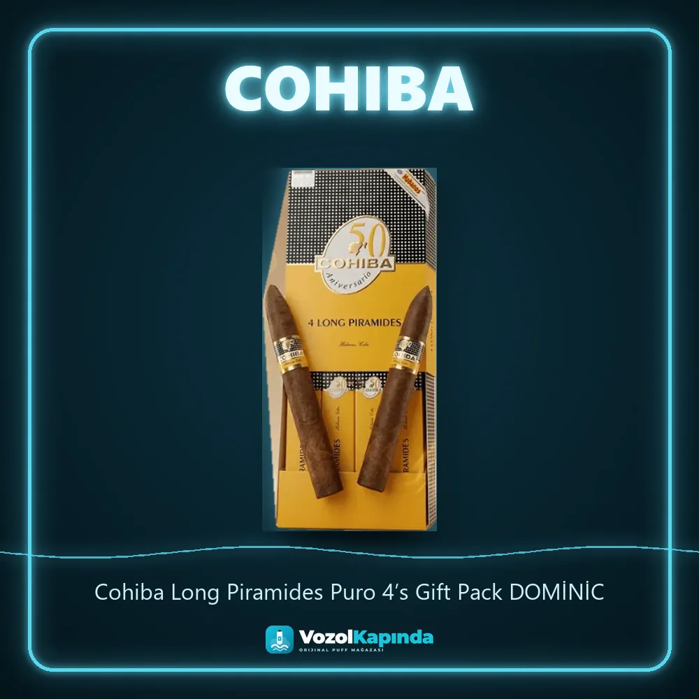 Cohiba Long Piramides Puro 4’s Gift Pack DOMİNİC özellikleri: orijinal ürün, kapıda ödeme, gizli paket