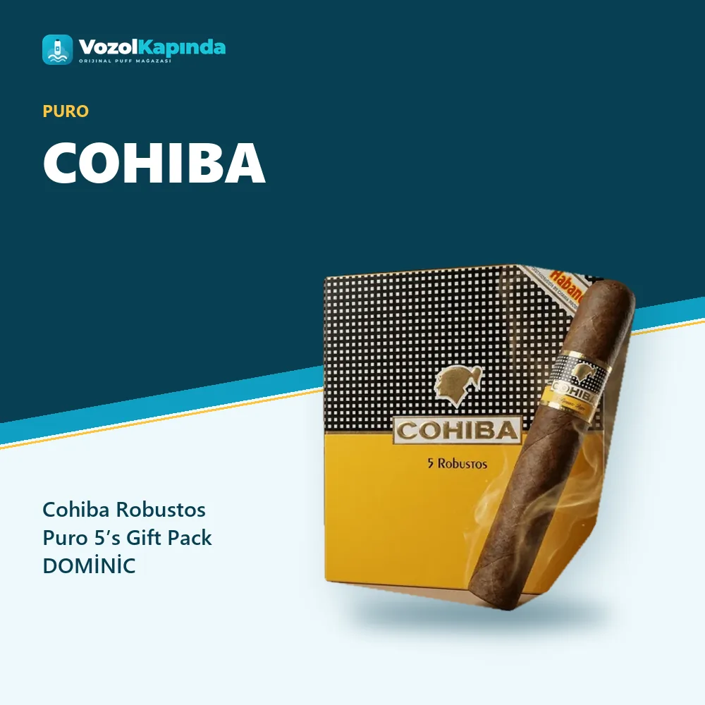 Cohiba Robustos Puro 5’s Gift Pack DOMİNİC Özellikleri Cohiba Robustos Puro 5’s Gift Pack DOMİNİC özellikleri: orijinal ürün, kapıda ödeme, gizli paket