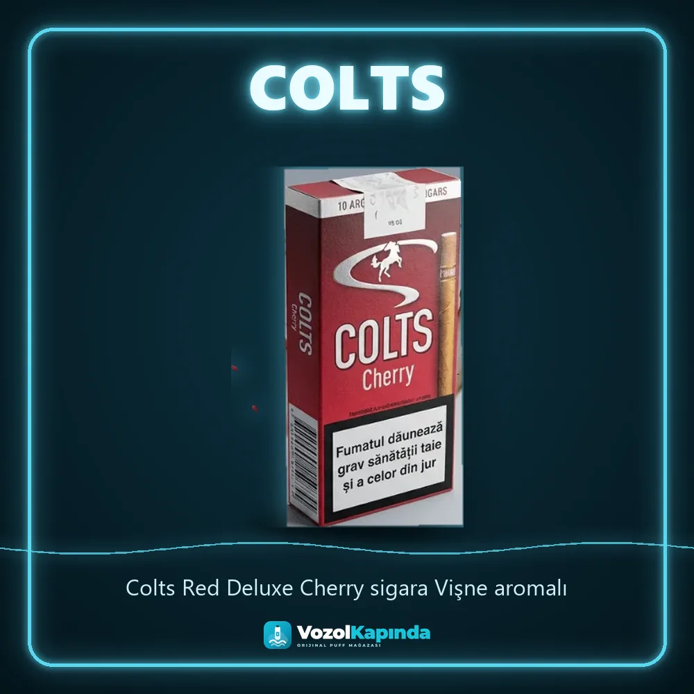 Colts Red Deluxe Cherry sigara Vişne aromalı bilgi kartı, orijinal sigara