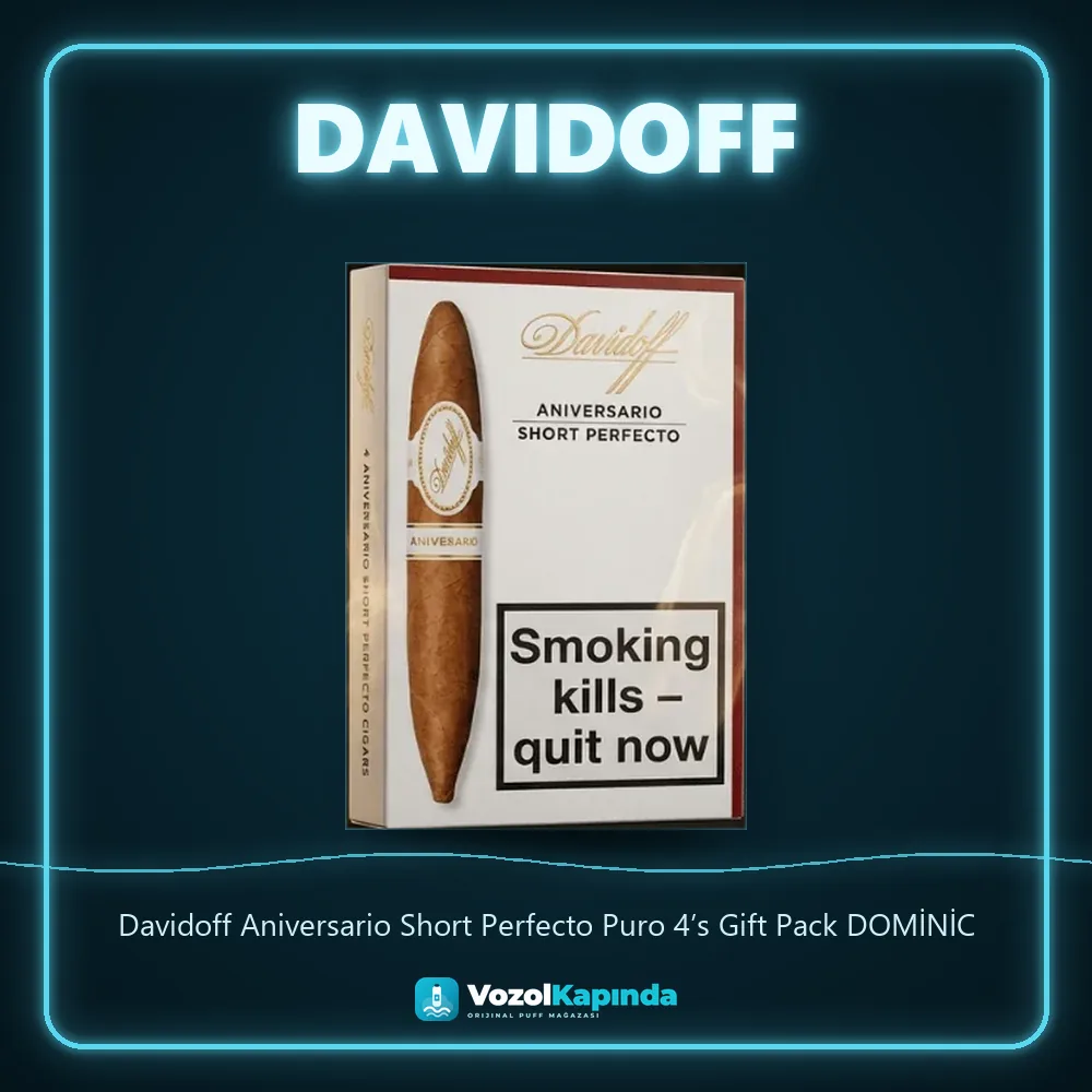 Davidoff Aniversario Short Perfecto Puro 4’s Gift Pack DOMİNİC özellikleri: orijinal ürün, kapıda ödeme, gizli paket