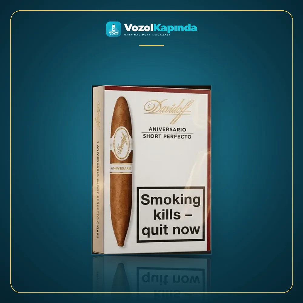 Davidoff Aniversario Short Perfecto Puro 4’s Gift Pack DOMİNİC ön yüz görseli, orijinal ambalaj