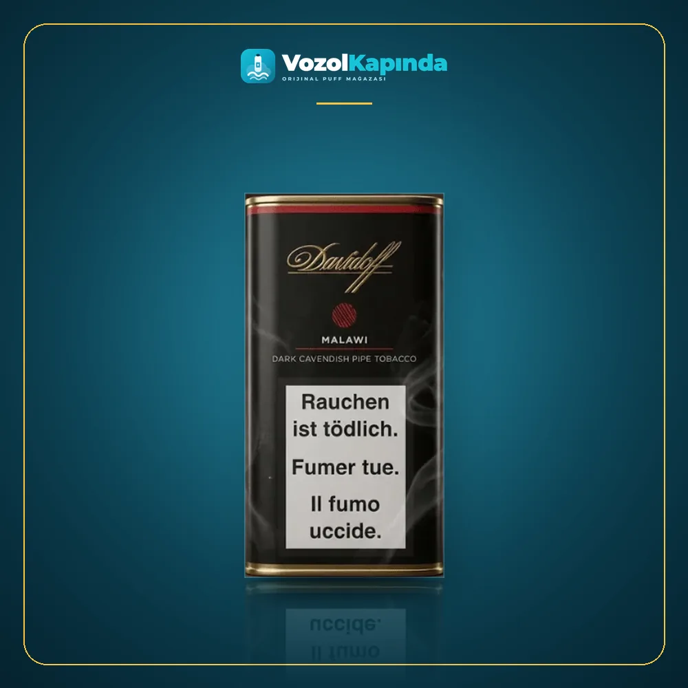 Davidoff Malawi Dark Cavendish Pipo Tütünü 50gr Orijinal Ambalaj Davidoff Malawi Dark Cavendish Pipo Tütünü 50gr ön yüz görseli, orijinal ambalaj