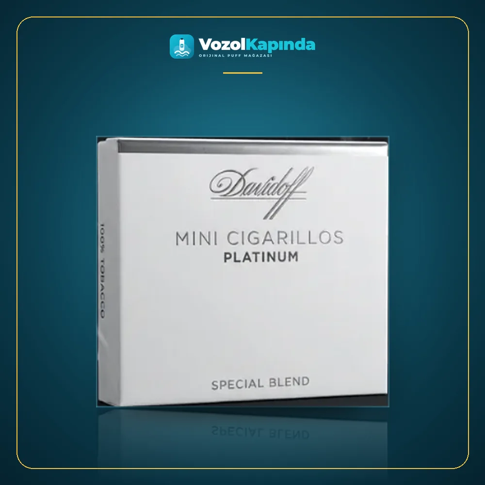 Davidoff Mini Cigarillos Platinum sigarillo Orijinal Ambalaj Davidoff Mini Cigarillos Platinum sigarillo ön yüz görseli, orijinal ambalaj