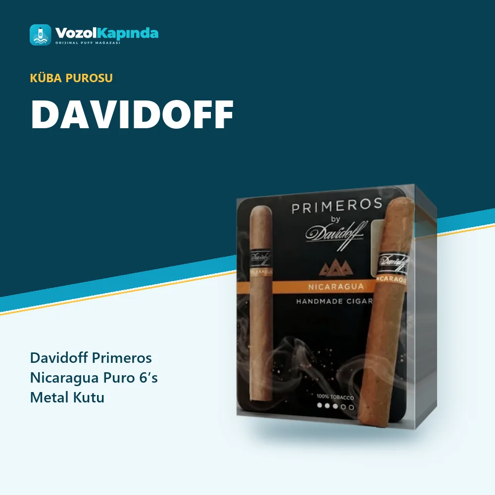 Davidoff Primeros Nicaragua Puro 6’s Metal Kutu Sipariş Bilgileri Davidoff Primeros Nicaragua Puro 6’s Metal Kutu sipariş avantajları: kapıda ödeme ve gizli paket