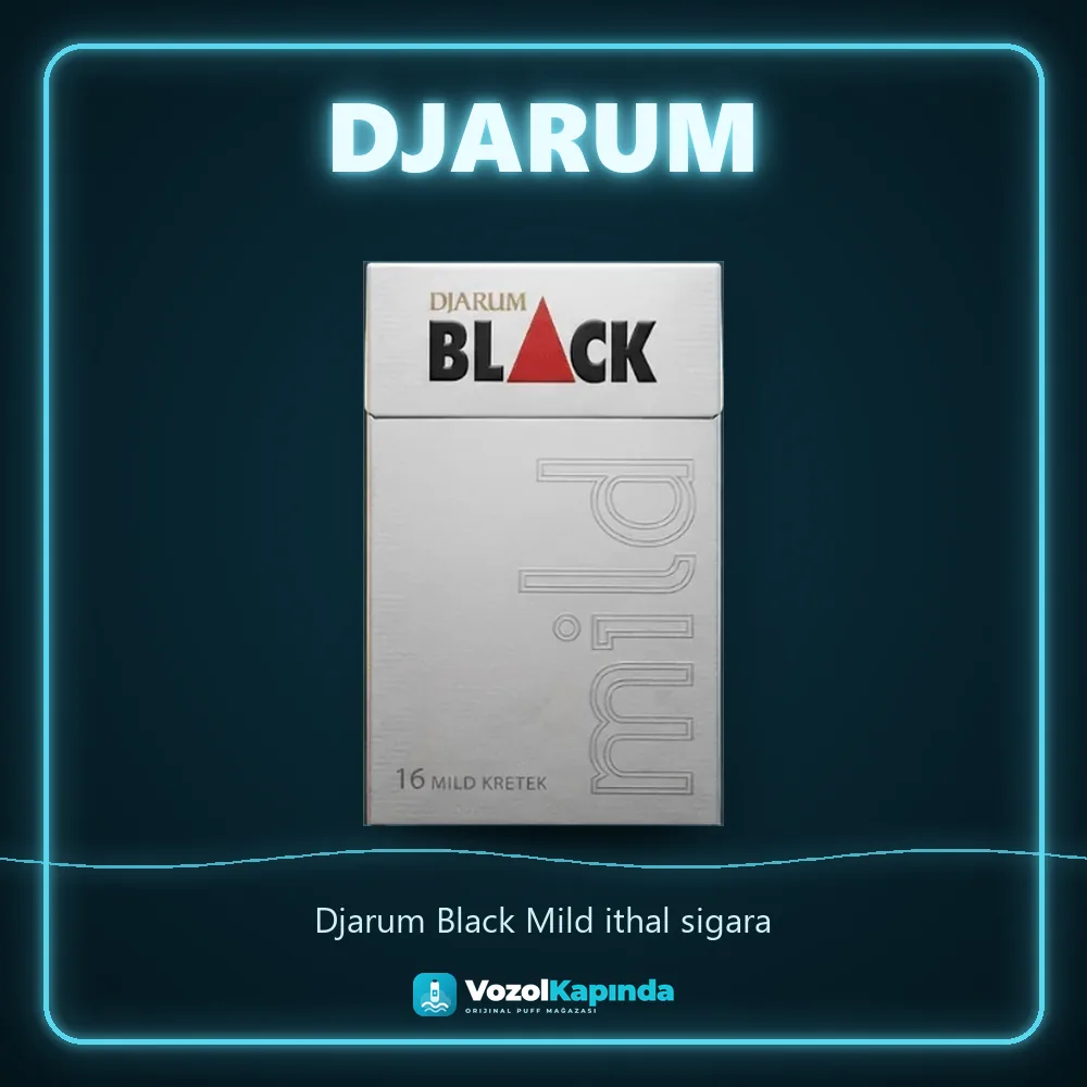 Djarum Black Mild ithal sigara bilgi kartı, orijinal sigara