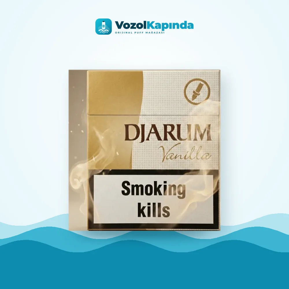 Djarum Vanilla sigara Vanilya ve Karanfil aromalı ön yüz görseli, orijinal ambalaj