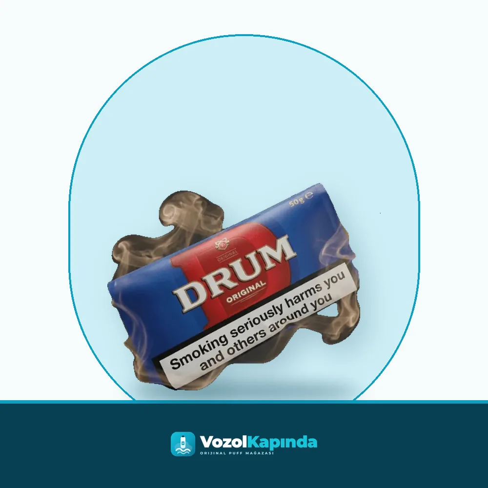Drum Mavi İthal Tütün 50gr paket görünümü