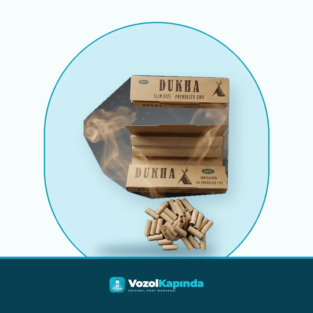 Dukha Slim Size Prerolled uzun sarma kağıdı (Hazır Zıvanalı) paket görünümü