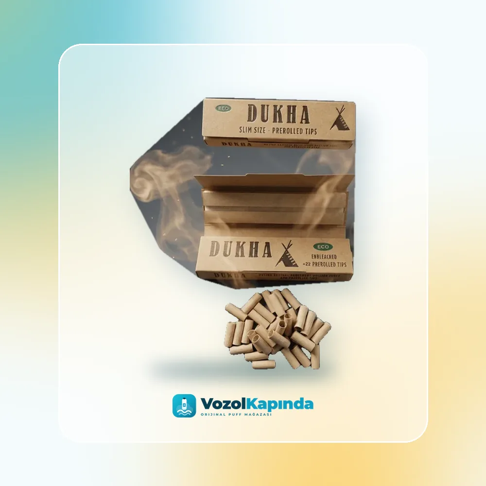 Dukha Slim Size Prerolled uzun sarma kağıdı (Hazır Zıvanalı), Vozol Kapında orijinal sarma kağıdı