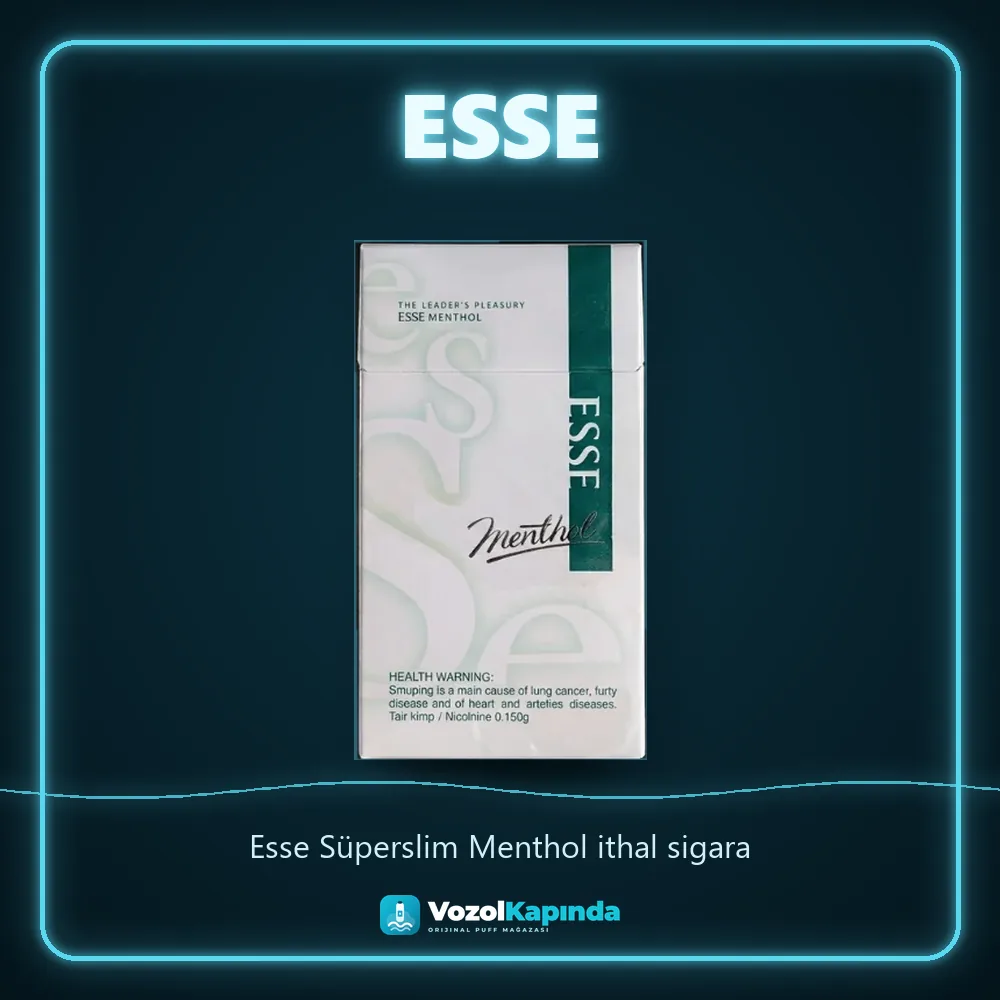 Esse Süperslim Menthol ithal sigara Özellikleri Esse Süperslim Menthol ithal sigara sipariş avantajları: kapıda ödeme ve gizli paket