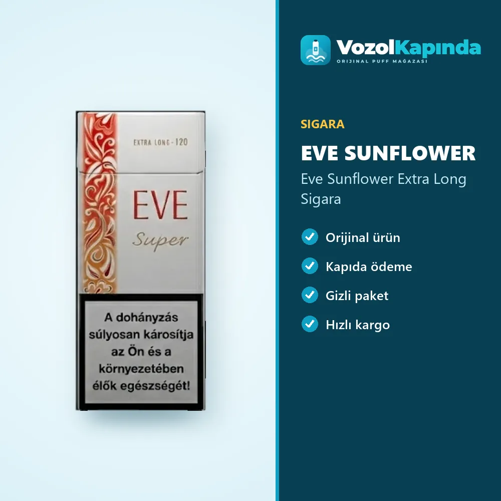 Eve Sunflower Extra Long Sigara Sipariş Bilgileri Eve Sunflower Extra Long Sigara sipariş avantajları: kapıda ödeme ve gizli paket