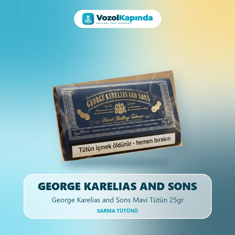 George Karelias and Sons Mavi Tütün 25gr sipariş avantajları: kapıda ödeme ve gizli paket