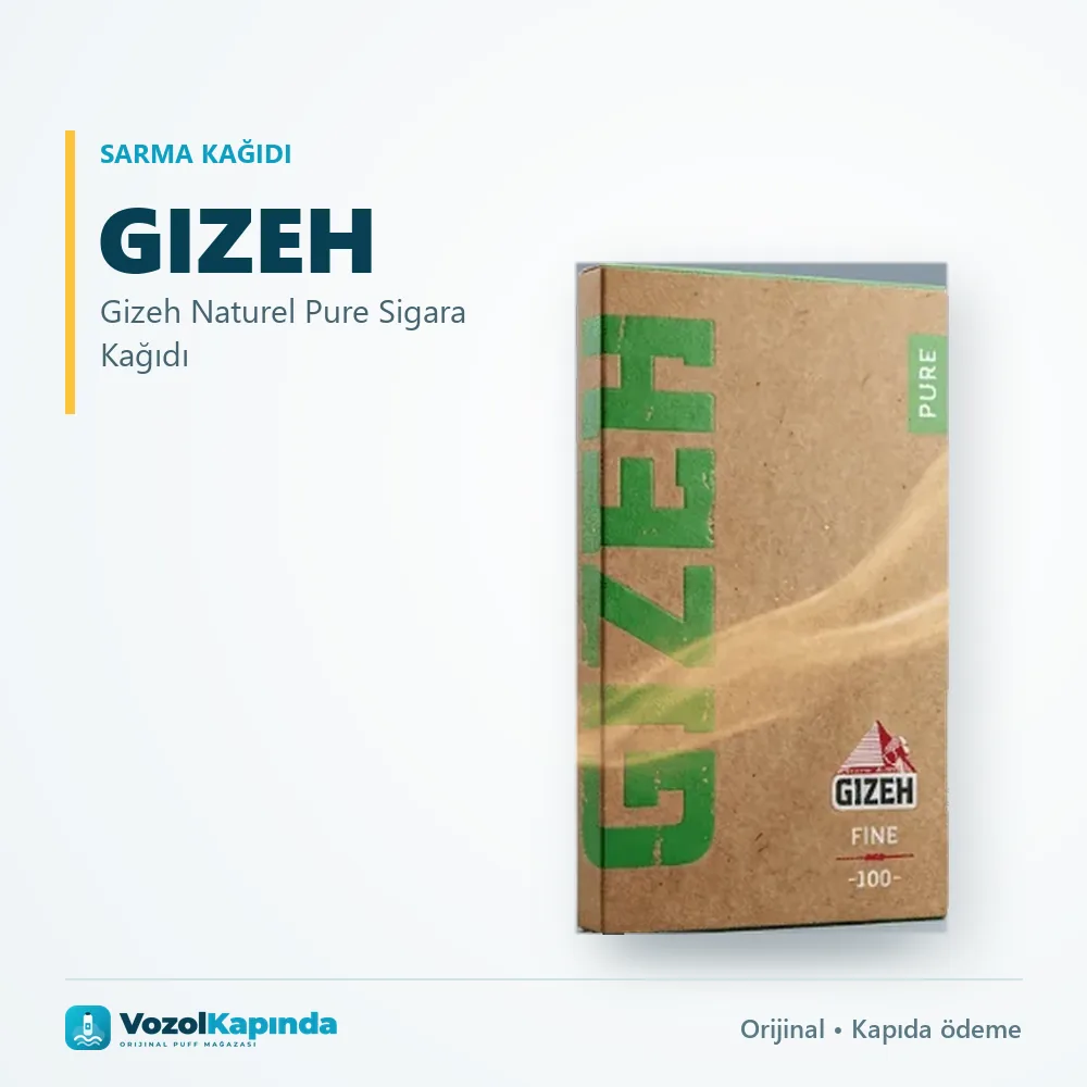 Gizeh Naturel Pure Sigara Kağıdı sipariş avantajları: kapıda ödeme ve gizli paket