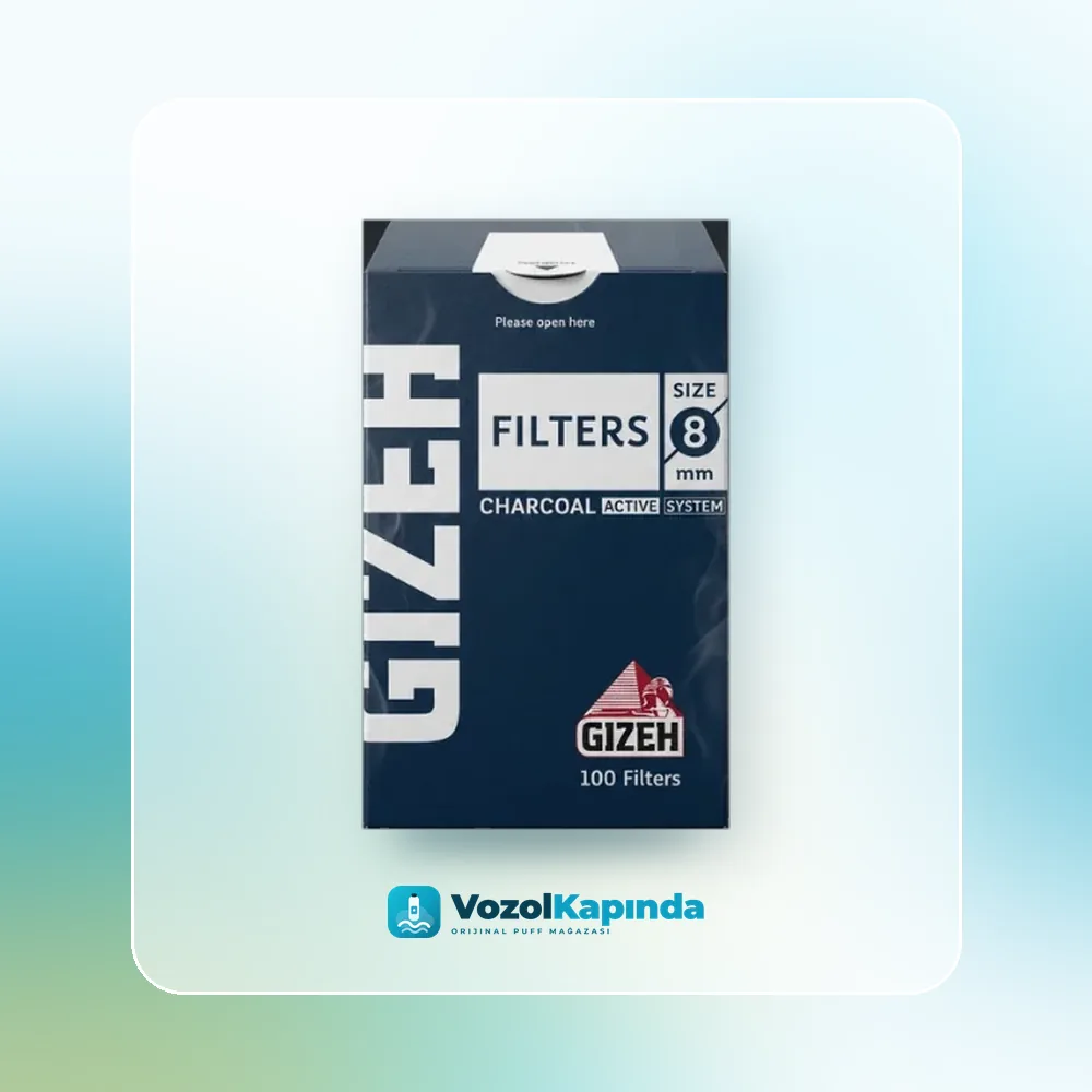 Gizeh Pop-Up Kalın 8mm Kömürlü Filtre Fiyatı Gizeh Pop-Up Kalın 8mm Kömürlü Filtre, Vozol Kapında orijinal sarma filtresi