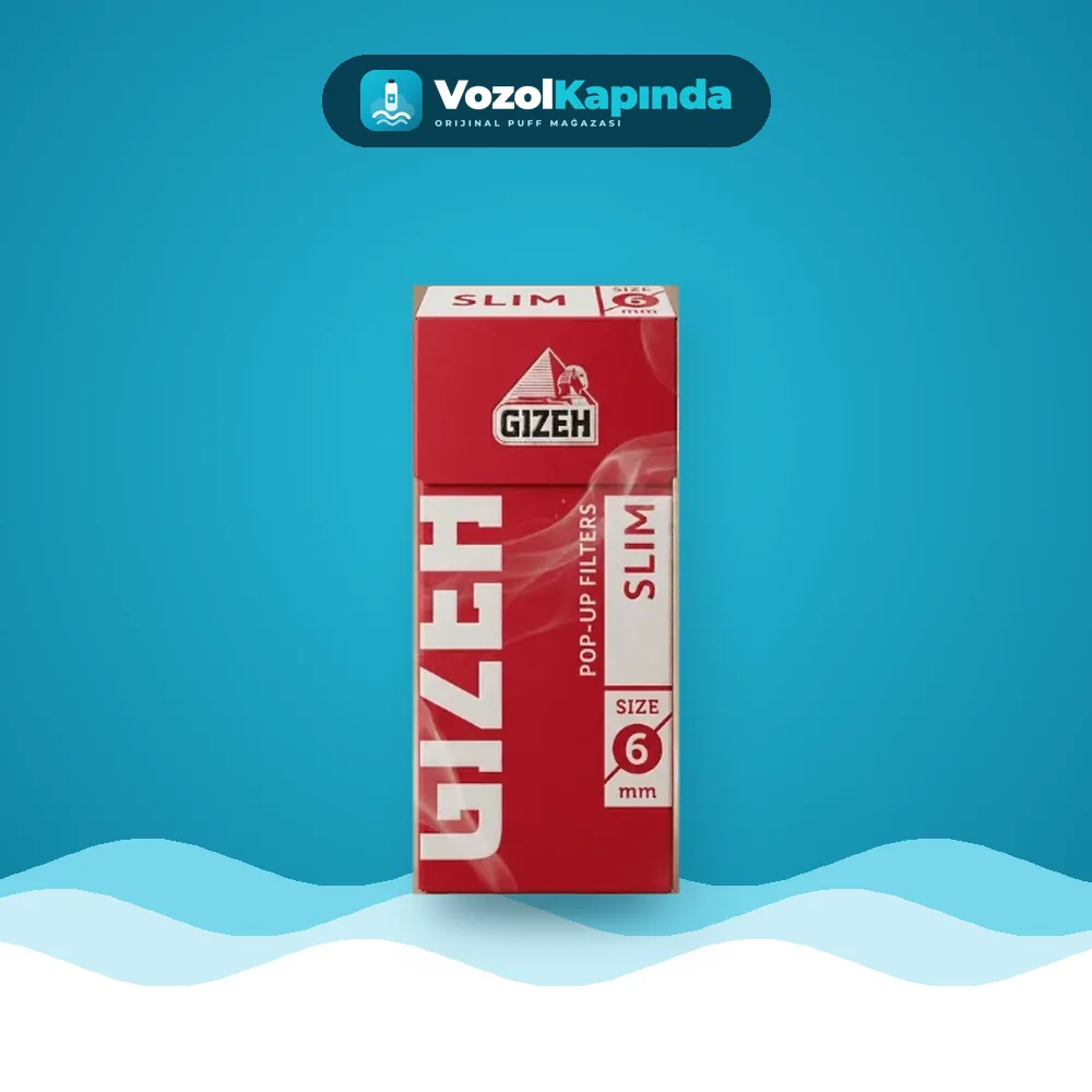 Gizeh Pop-Up Slim Sigara Sarma Filtresi, Vozol Kapında orijinal sarma filtresi