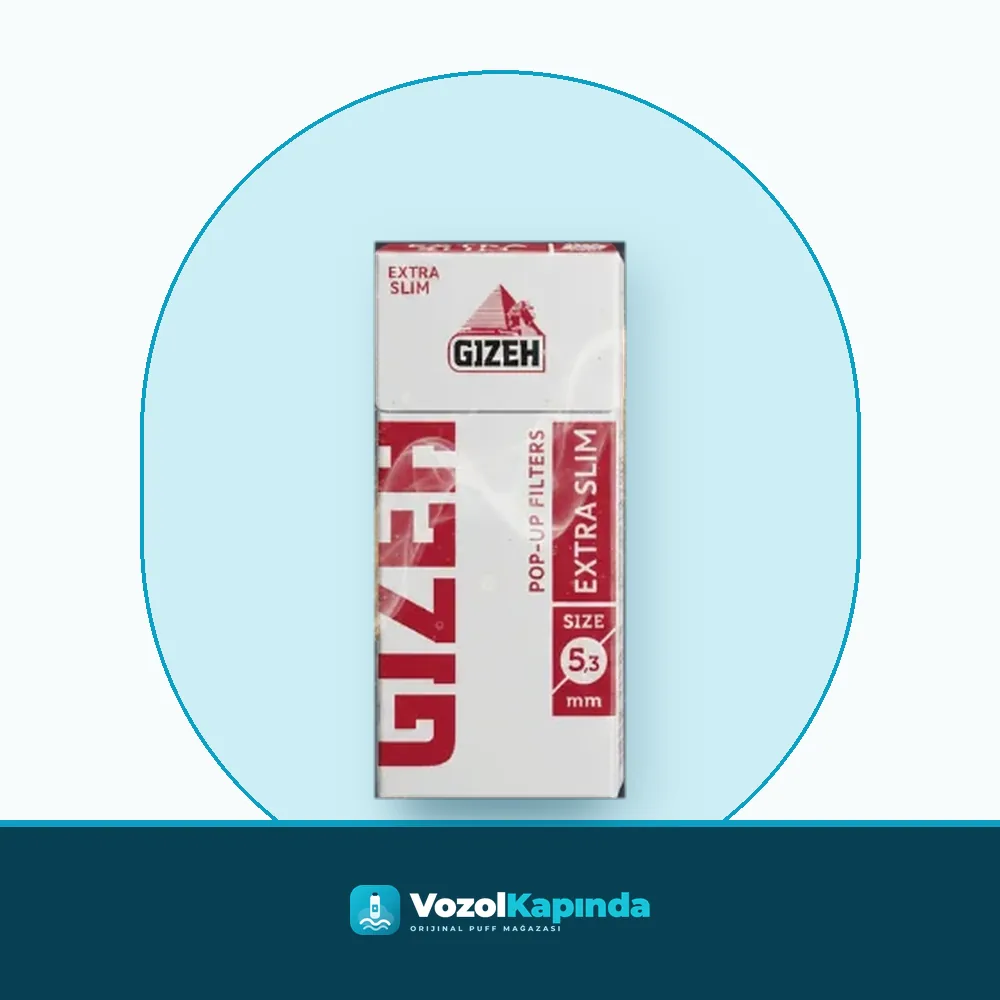Gizeh Popup Extra Slim Sigara Sarma Filtresi Orijinal Ambalaj Gizeh Popup Extra Slim Sigara Sarma Filtresi ön yüz görseli, orijinal ambalaj