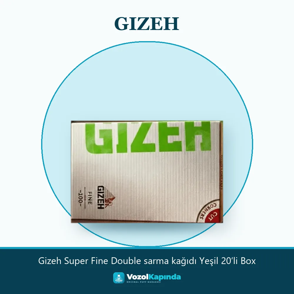 Gizeh Super Fine Double sarma kağıdı Yeşil 20’li Box Özellikleri Gizeh Super Fine Double sarma kağıdı Yeşil 20’li Box sipariş avantajları: kapıda ödeme ve gizli paket