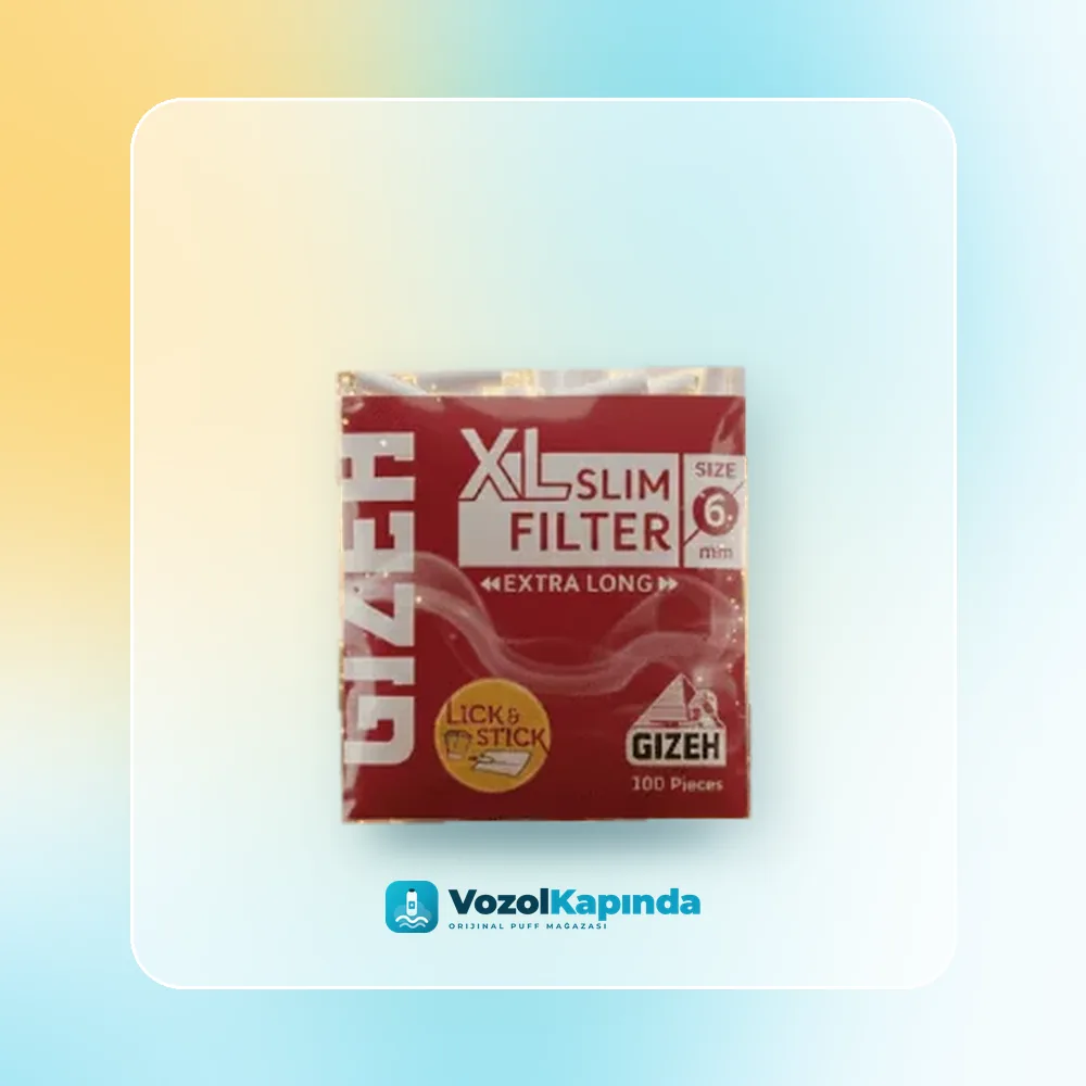 Gizeh XL Uzun Slim Poşet Sigara Sarma Filtresi Satın Al Gizeh XL Uzun Slim Poşet Sigara Sarma Filtresi, Vozol Kapında orijinal sarma filtresi