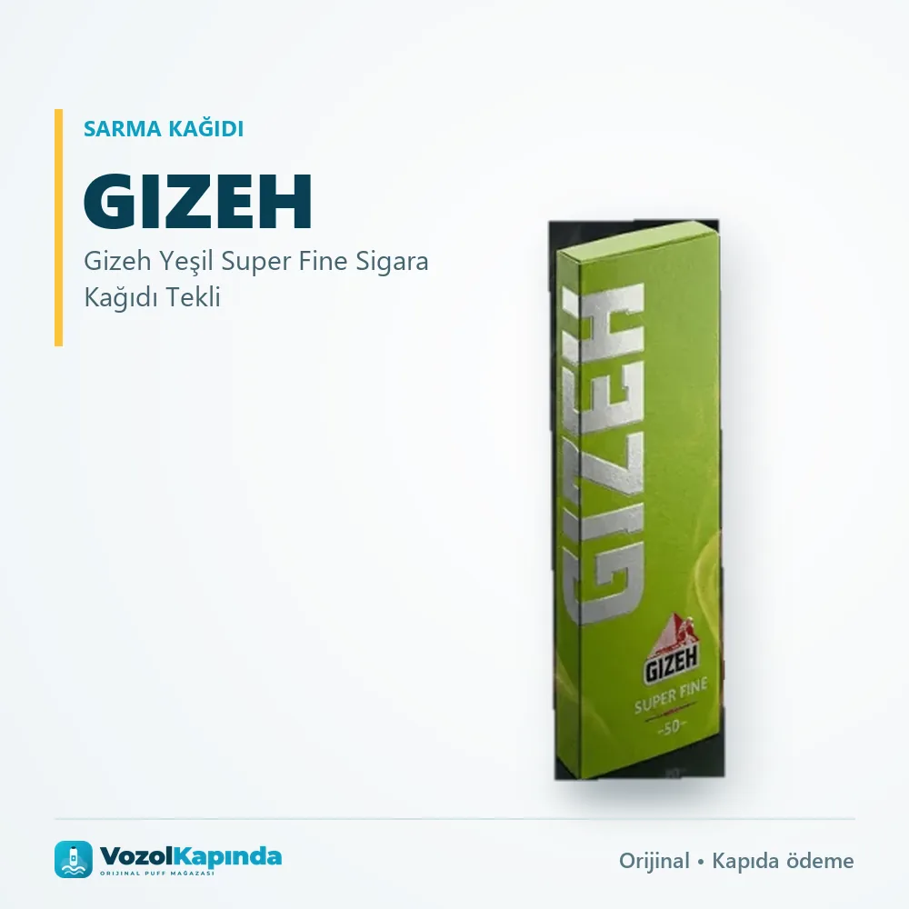 Gizeh Yeşil Super Fine Sigara Kağıdı Tekli Sipariş Bilgileri Gizeh Yeşil Super Fine Sigara Kağıdı Tekli özellikleri: orijinal ürün, kapıda ödeme, gizli paket