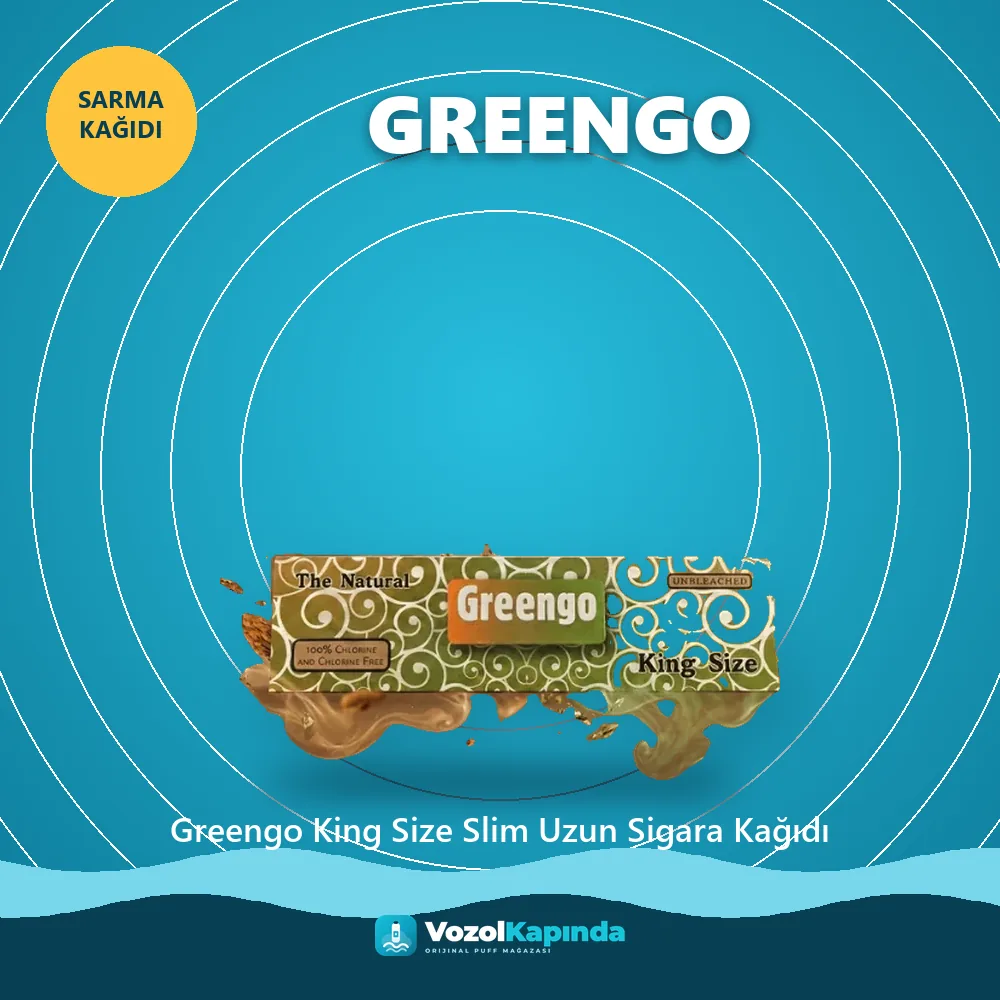 Greengo King Size Slim Uzun Sigara Kağıdı bilgi kartı, orijinal sarma kağıdı