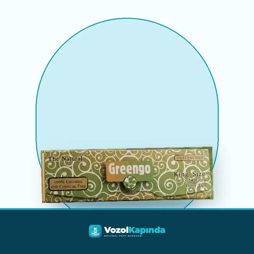 Greengo King Size Regular Zıvanalı sigara kağıdı Ürün Görseli Greengo King Size Regular Zıvanalı sigara kağıdı paket görünümü