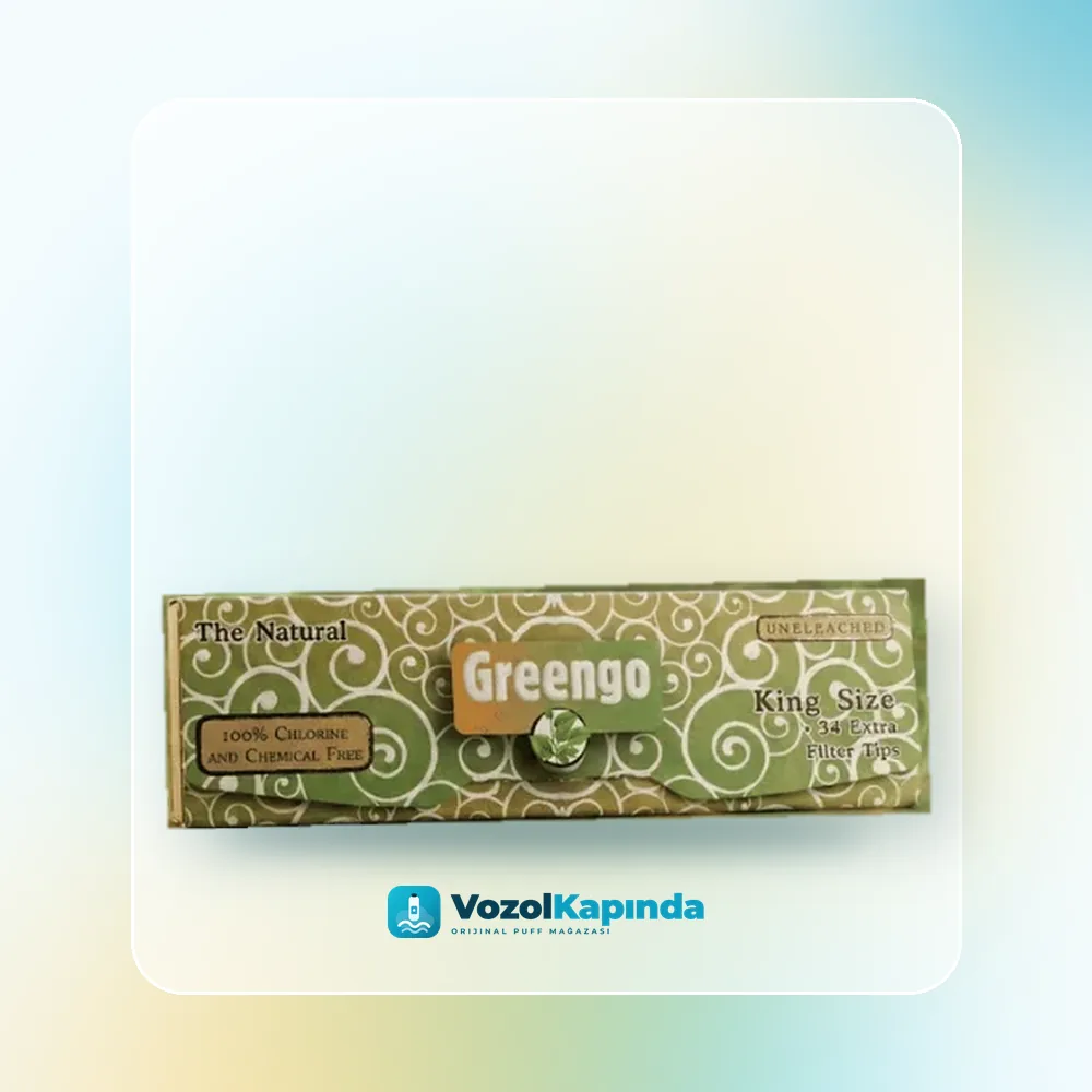 Greengo King Size Regular Zıvanalı sigara kağıdı Satın Al Greengo King Size Regular Zıvanalı sigara kağıdı, Vozol Kapında orijinal sarma kağıdı