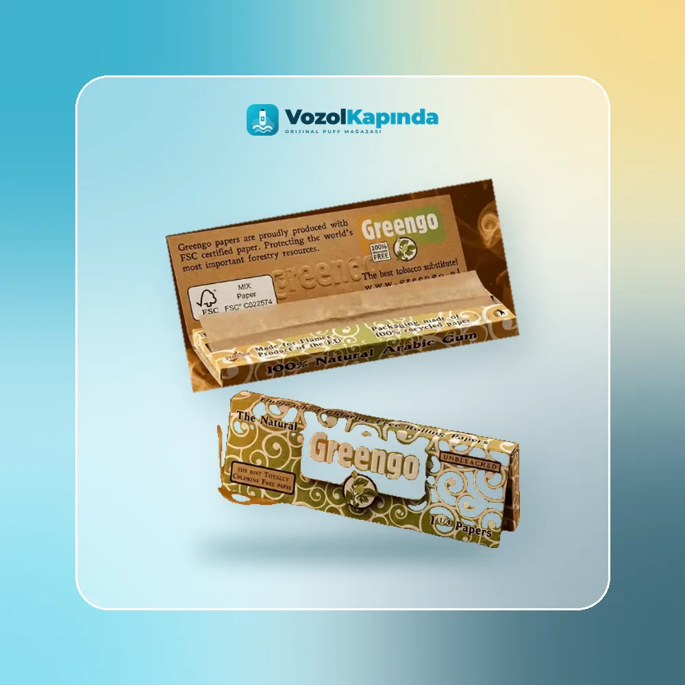 Greengo Organik Unbleached Sigara Kağıdı Tekli Paket Görünümü Greengo Organik Unbleached Sigara Kağıdı Tekli paket görünümü