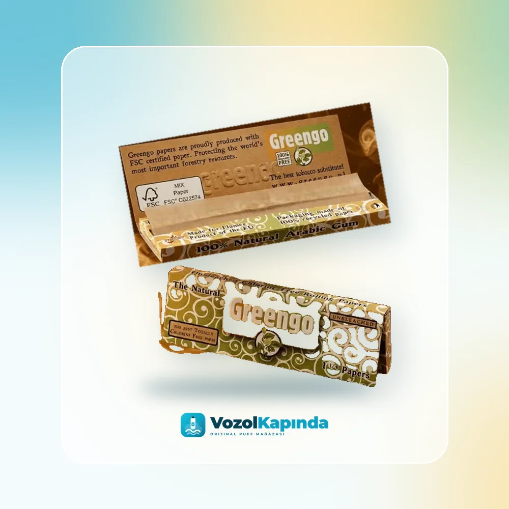Greengo Organik Unbleached Sigara Kağıdı Tekli Satın Al Greengo Organik Unbleached Sigara Kağıdı Tekli satın al, Vozol Kapında