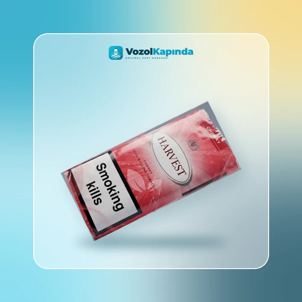 Harvest Cherry sarma tütünü Vişne aromalı 30gr Paket Görünümü Harvest Cherry sarma tütünü Vişne aromalı 30gr paket görünümü