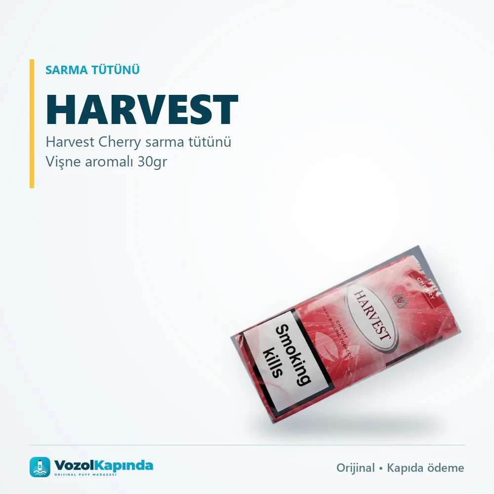 Harvest Cherry sarma tütünü Vişne aromalı 30gr Özellikleri Harvest Cherry sarma tütünü Vişne aromalı 30gr sipariş avantajları: kapıda ödeme ve gizli paket