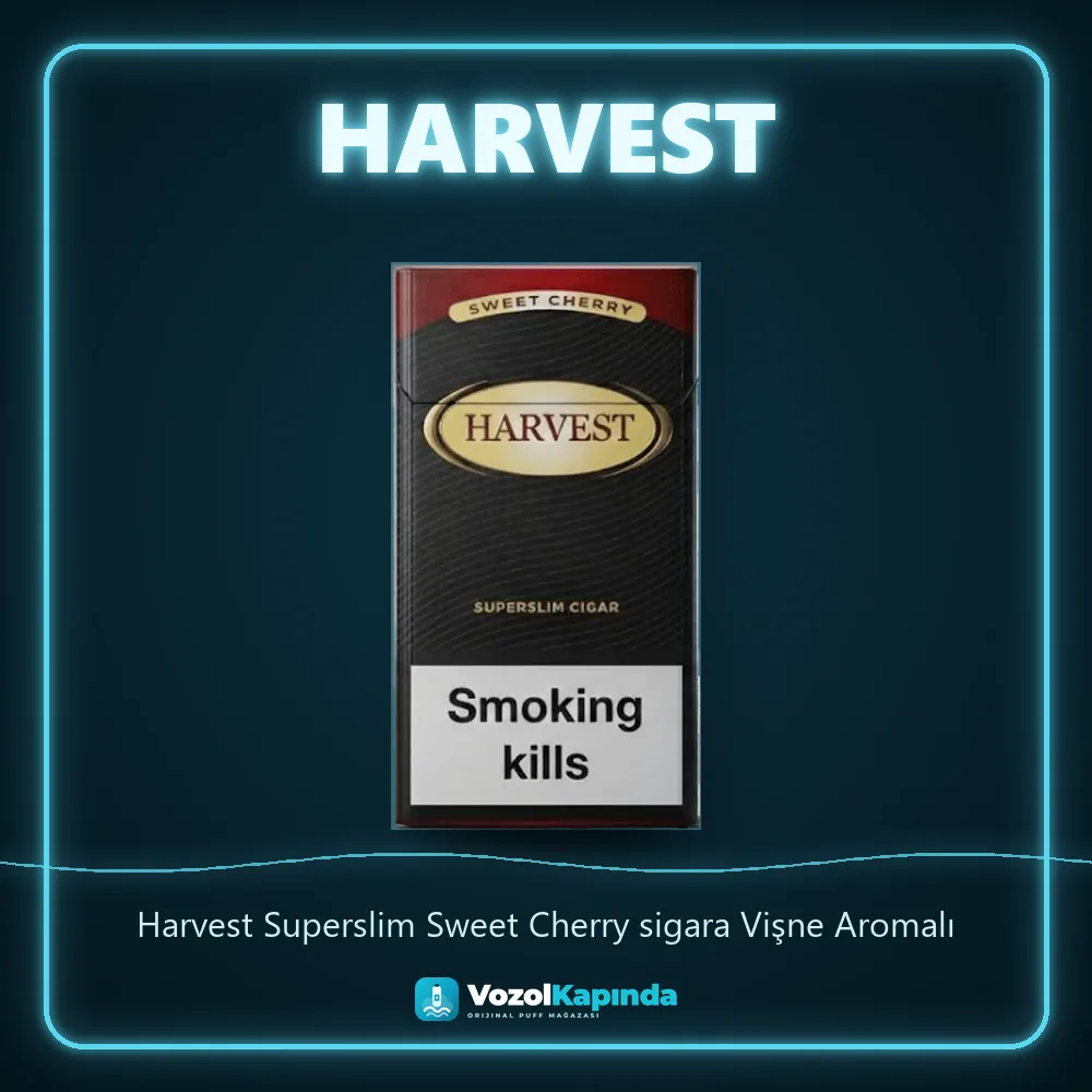 Harvest Superslim Sweet Cherry sigara Vişne Aromalı Özellikleri Harvest Superslim Sweet Cherry sigara Vişne Aromalı bilgi kartı, orijinal puro