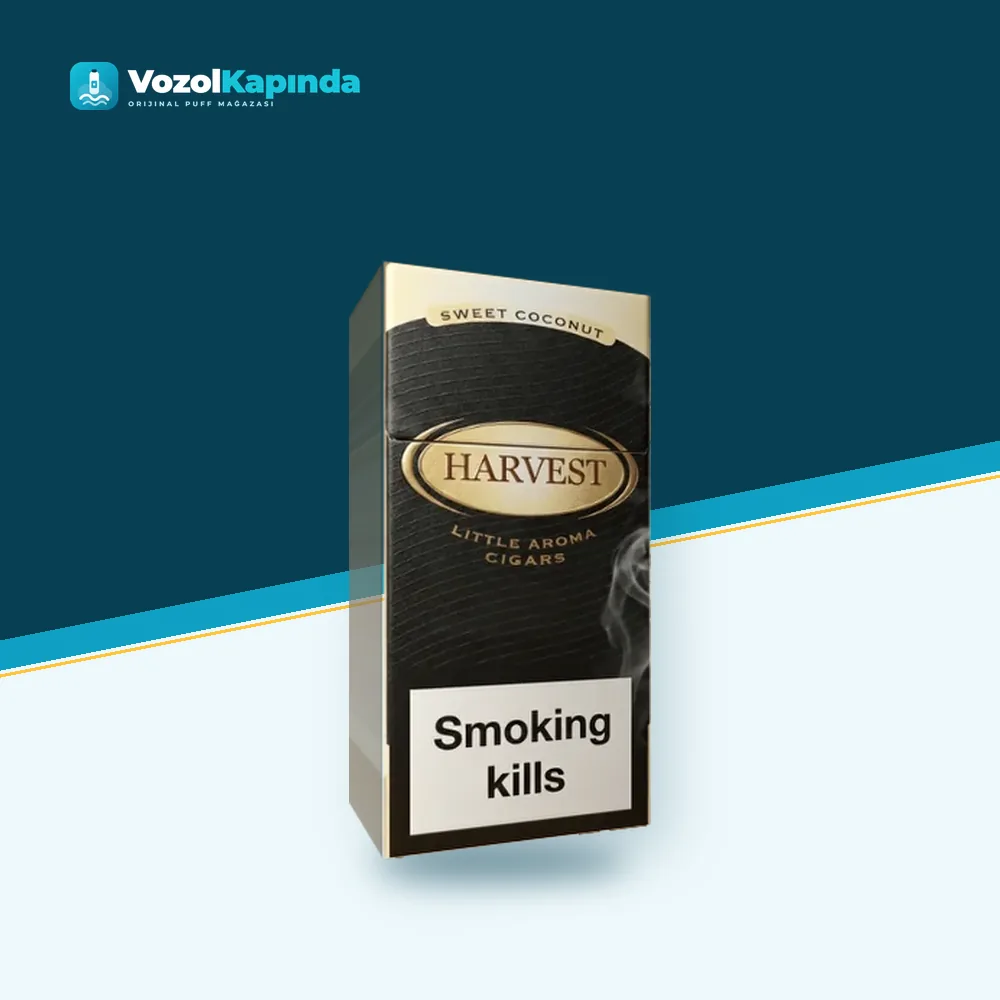 Harvest Sweet Coconut sigara Hindistancevizi Paket Görünümü Harvest Sweet Coconut sigara Hindistancevizi ön yüz görseli, orijinal ambalaj