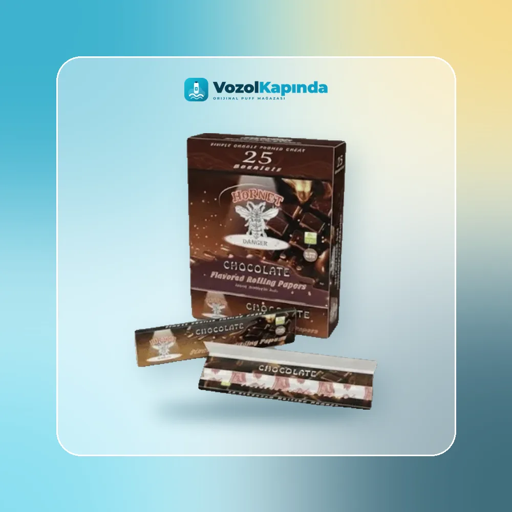 Hornet Chocolate Çikolata Aromalı sarma kağıdı King Size Paket Görünümü Hornet Chocolate Çikolata Aromalı sarma kağıdı King Size paket görünümü