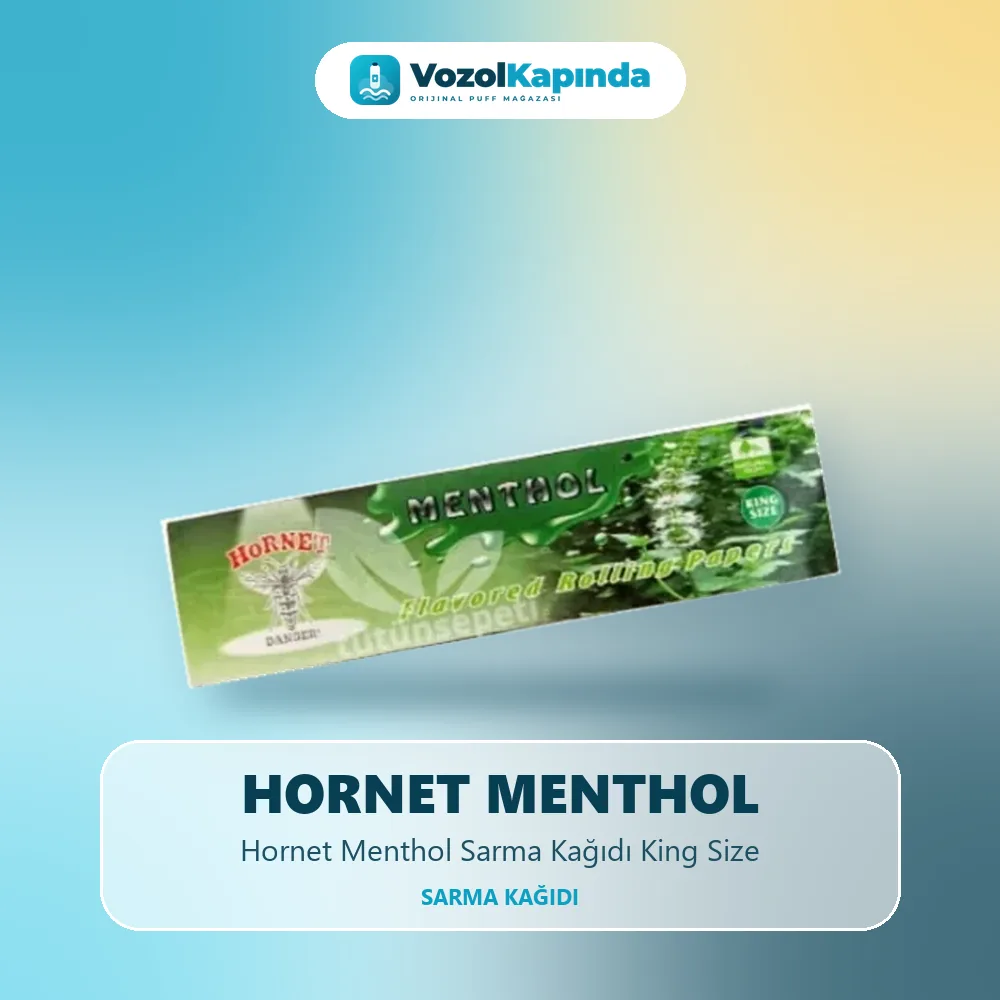Hornet Menthol Sarma Kağıdı King Size bilgi kartı, orijinal sarma kağıdı