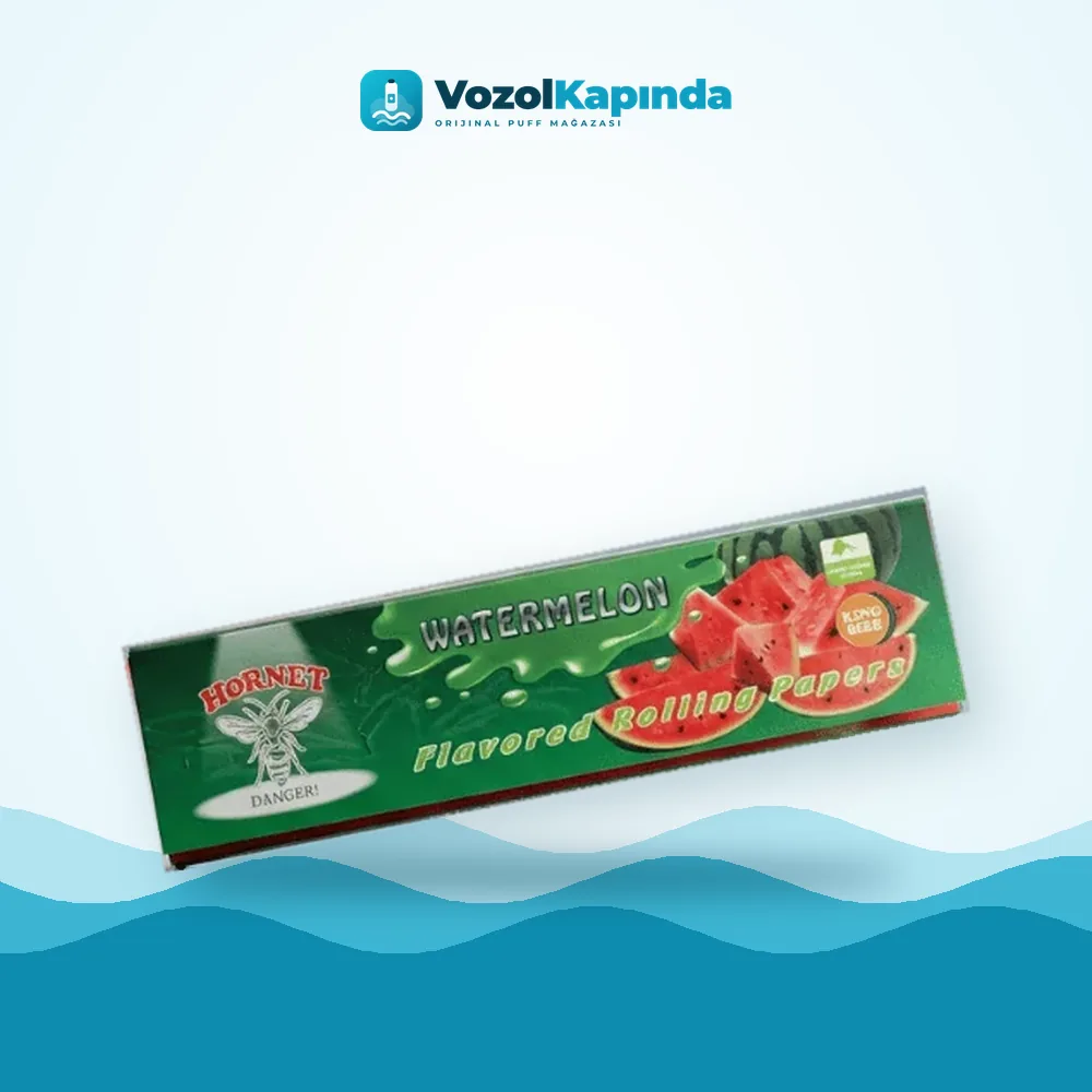 Hornet Watermelon Karpuz Aromalı sarma kağıdı King Size Ürün Görseli Hornet Watermelon Karpuz Aromalı sarma kağıdı King Size paket görünümü