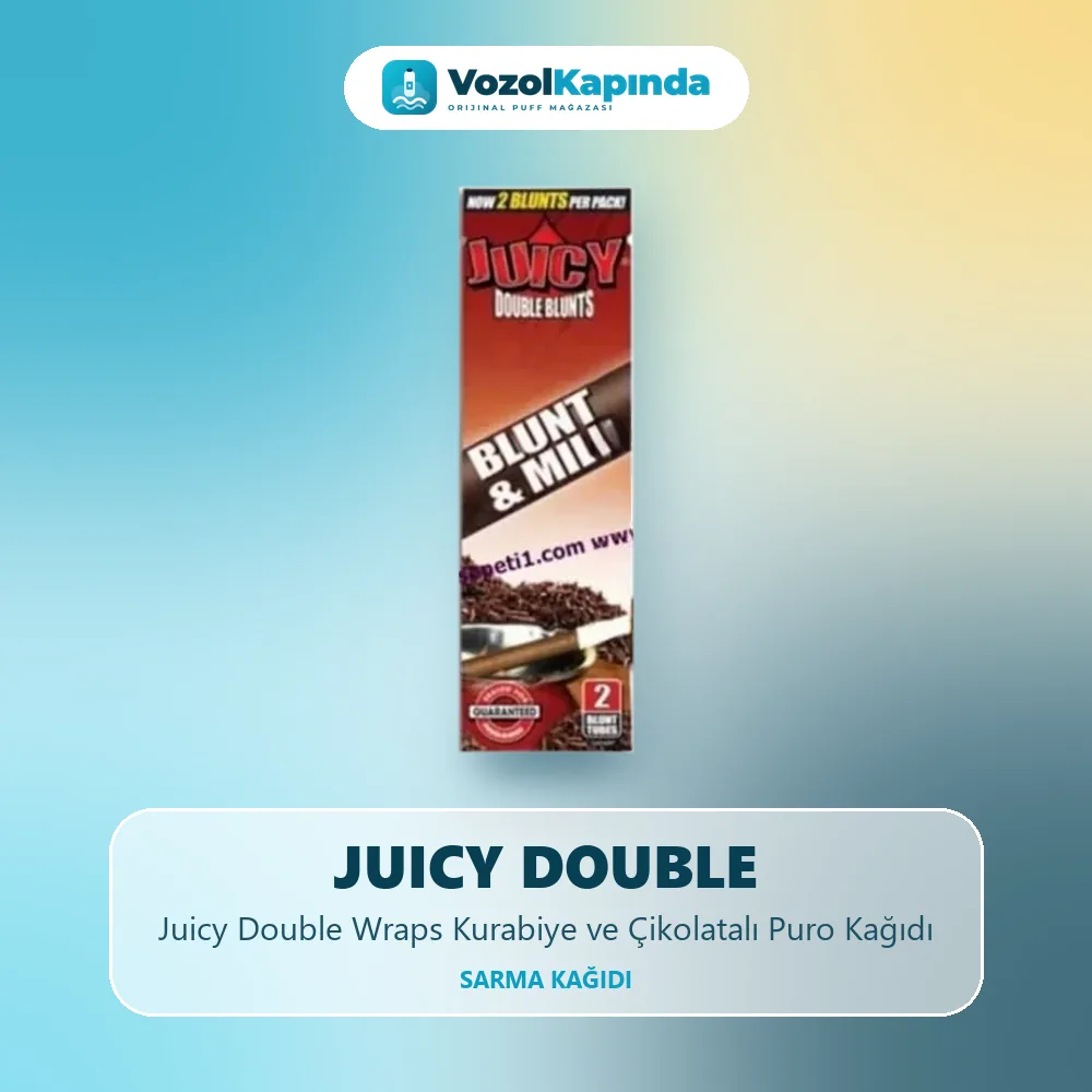 Juicy Double Wraps Kurabiye ve Çikolatalı Puro Kağıdı Özellikleri Juicy Double Wraps Kurabiye ve Çikolatalı Puro Kağıdı bilgi kartı, orijinal sarma kağıdı