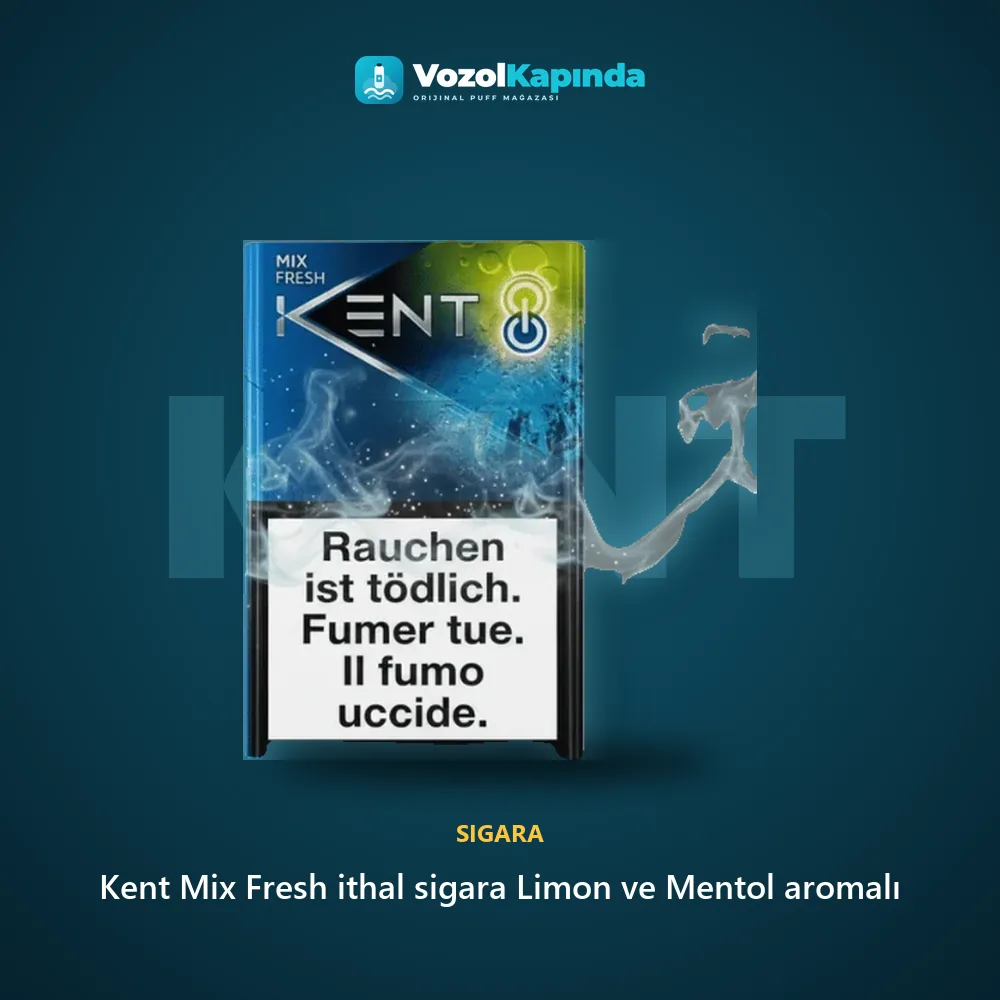 Kent Mix Fresh ithal sigara Limon ve Mentol aromalı bilgi kartı, orijinal sigara