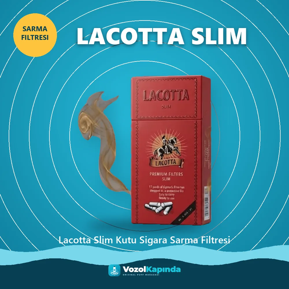 Lacotta Slim Kutu Sigara Sarma Filtresi Bilgi Kartı Lacotta Slim Kutu Sigara Sarma Filtresi bilgi kartı, orijinal sarma filtresi